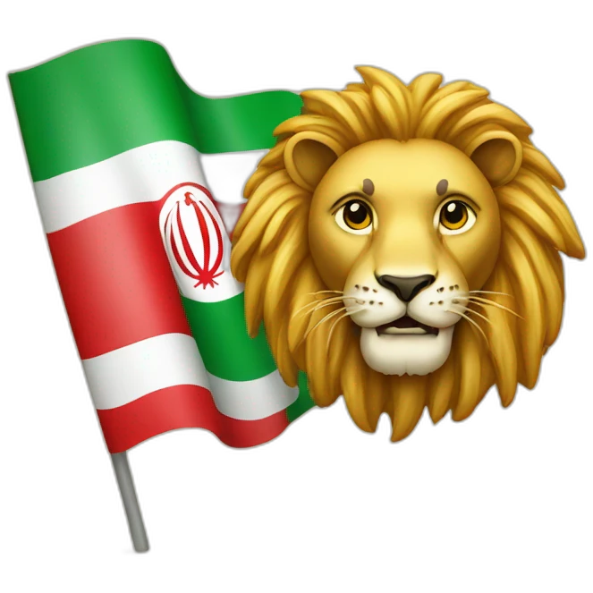 Iran, lion and sun flag emoji