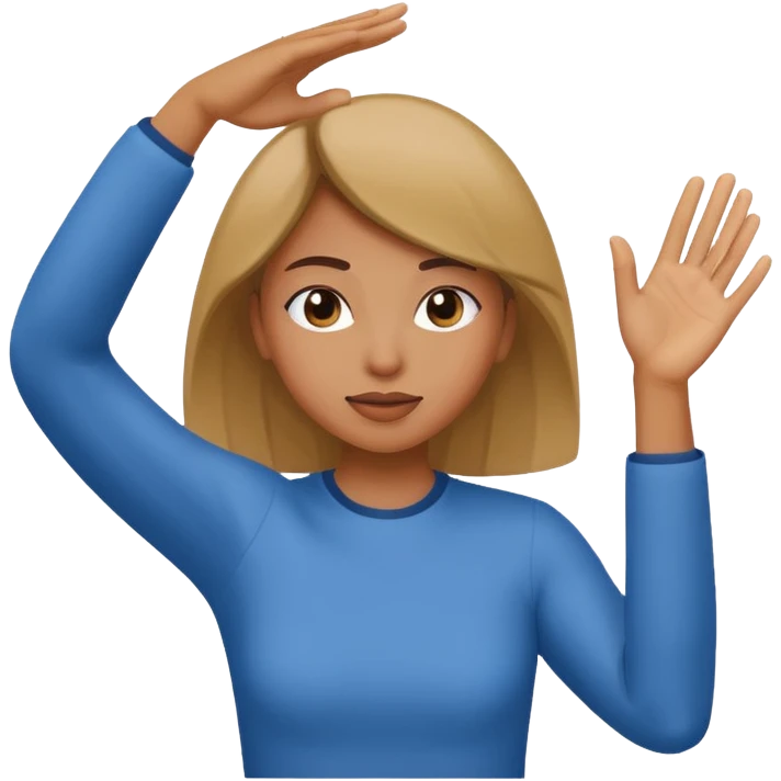 Mujer haciendo un dab emoji