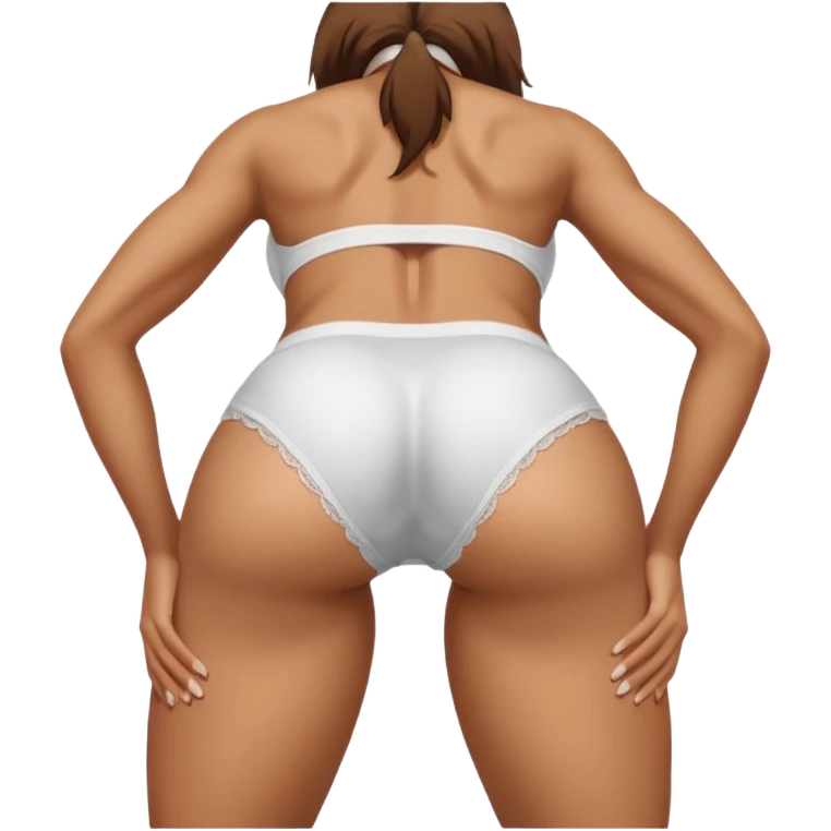 Fmeale bent over ass facing camera in panties emoji