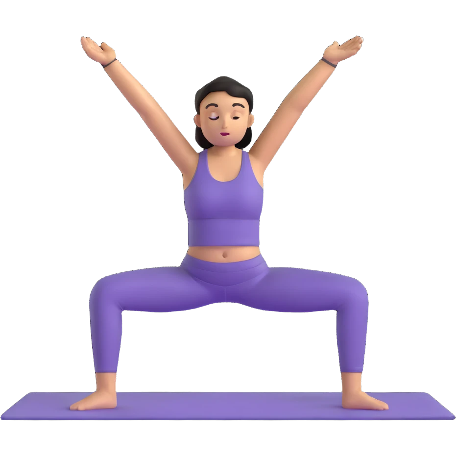 person in warrior pose yoga emoji