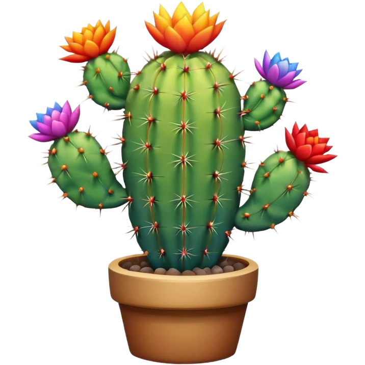 Rainbow cactus  emoji