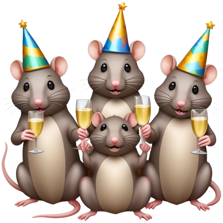 Rats celebrating  emoji
