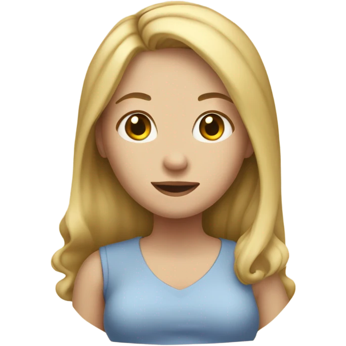 Long blonde haired girl pregnant  emoji