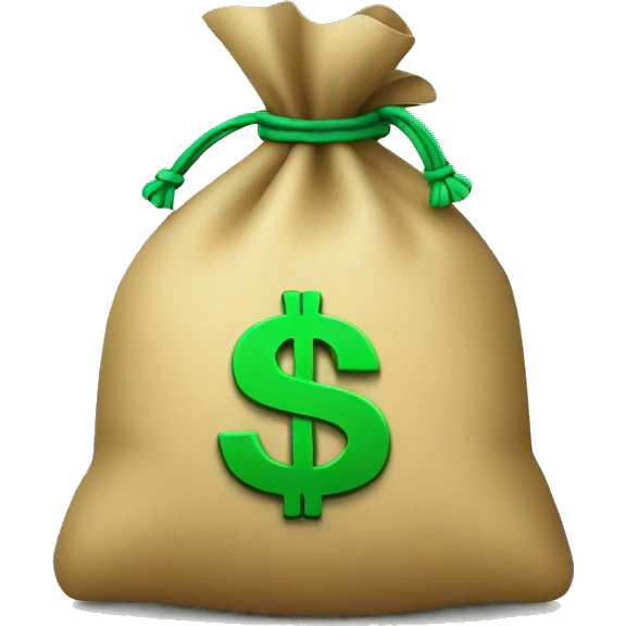 Money bag with green dollar sign emoji