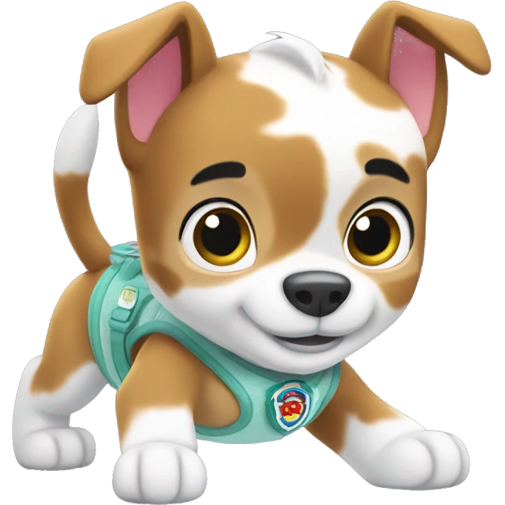 Paw Patrol with white diaper emoji