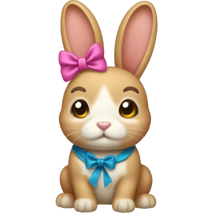Conquet bunny with bow emoji