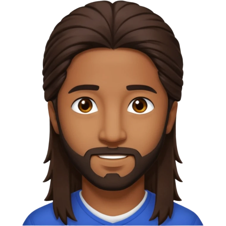 Omarion with long dark brown hair emoji