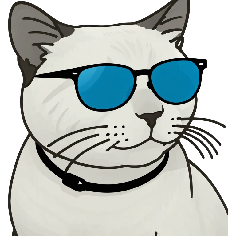 Cat with sunglasses emoji