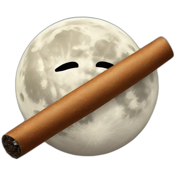 moon with a cigar emoji