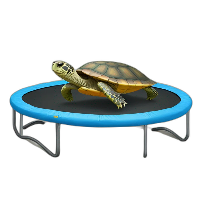 Tortue sur un trampoline  emoji