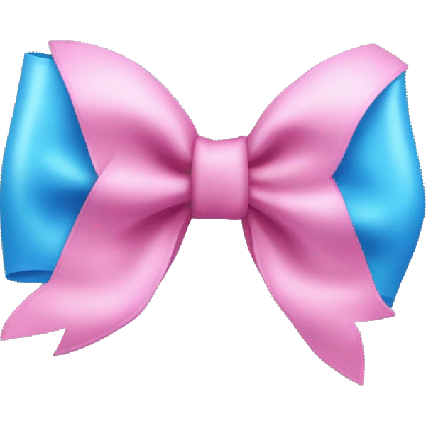 Pink blue bow  emoji