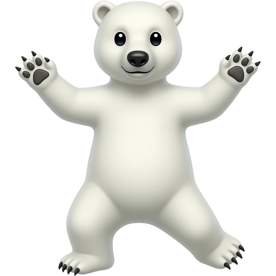 Polar bear dancing emoji