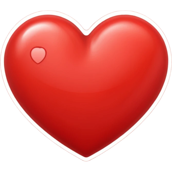 Red heart kornr r emoji