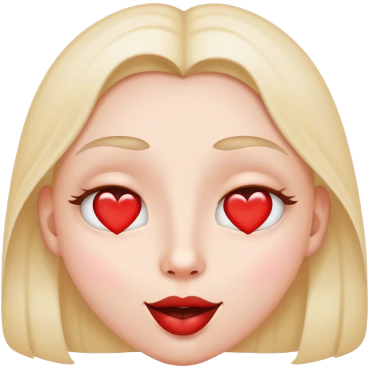 Smiley yeux en cœur et bouche en cœur emoji