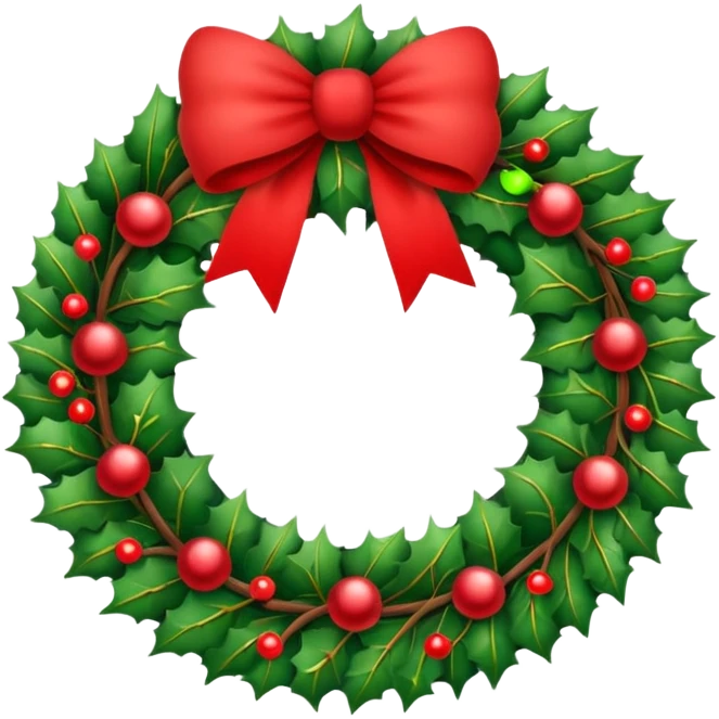 Christmas wreath emoji emoji