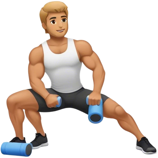 buff guy foam-roller emoji