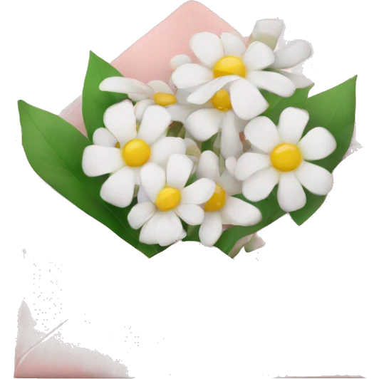Light Pink envelope with white flowers emoji