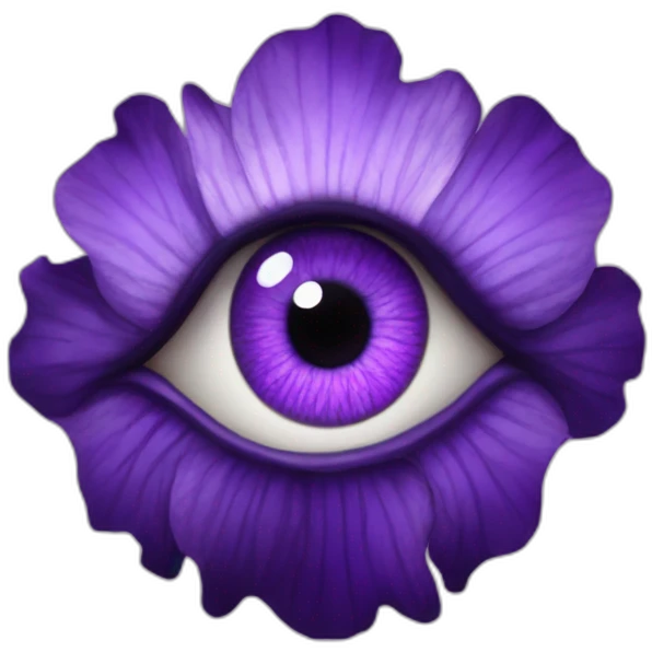 majestic godly violet iris eyeball serious symmetrical emoji