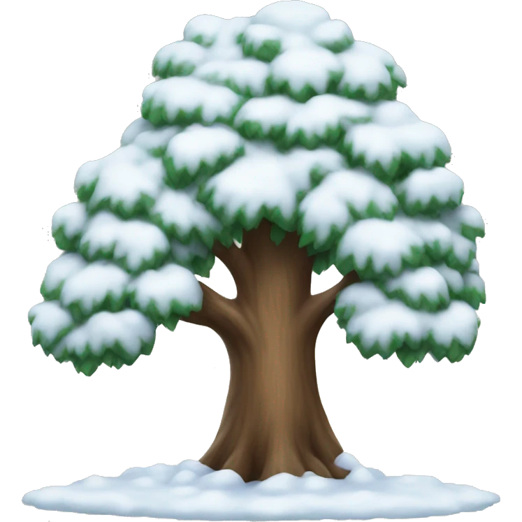 Tree with Snow  emoji