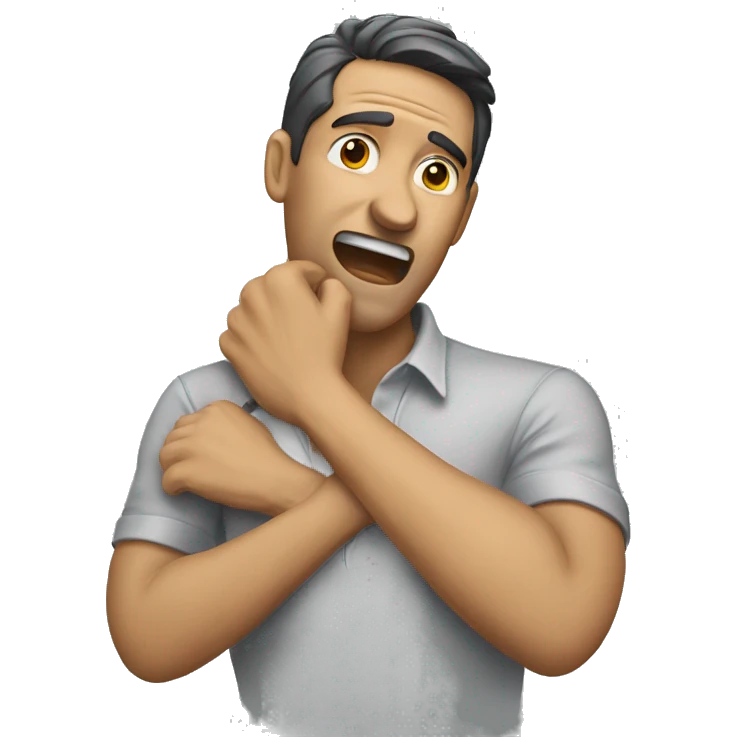 man slapping the back of the neck emoji