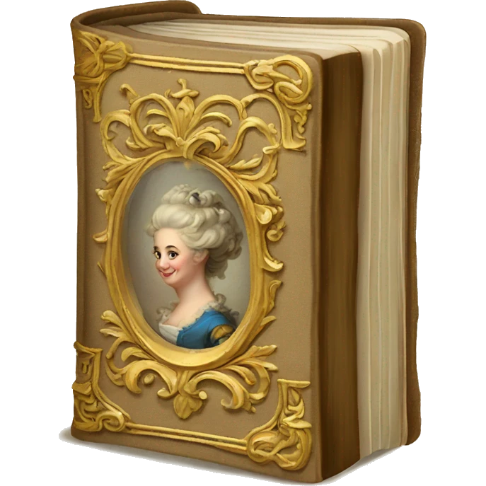 Vintage rococo book emoji