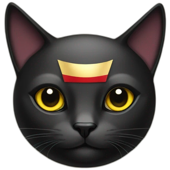 Black cat with a egyptian flag in the backround emoji