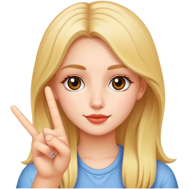 Princess peace sign emoji
