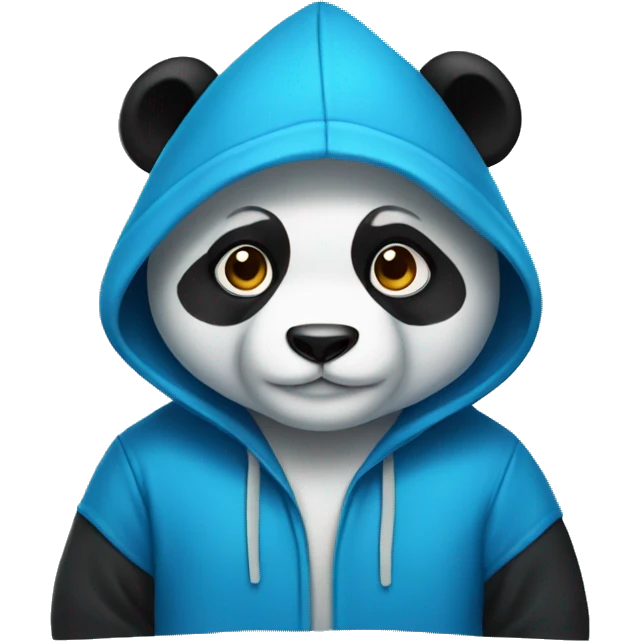 blue hoodie panda emoji