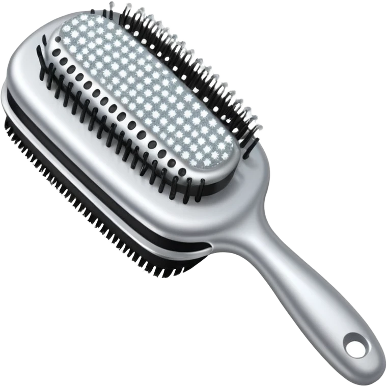 hairbrush with sparkles around it emoji