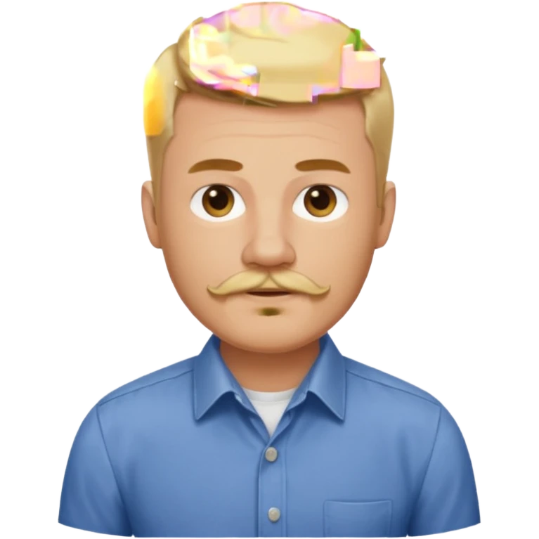 short blond hair clean cut mustache and beard 5ft 9 140lbs titian emoji