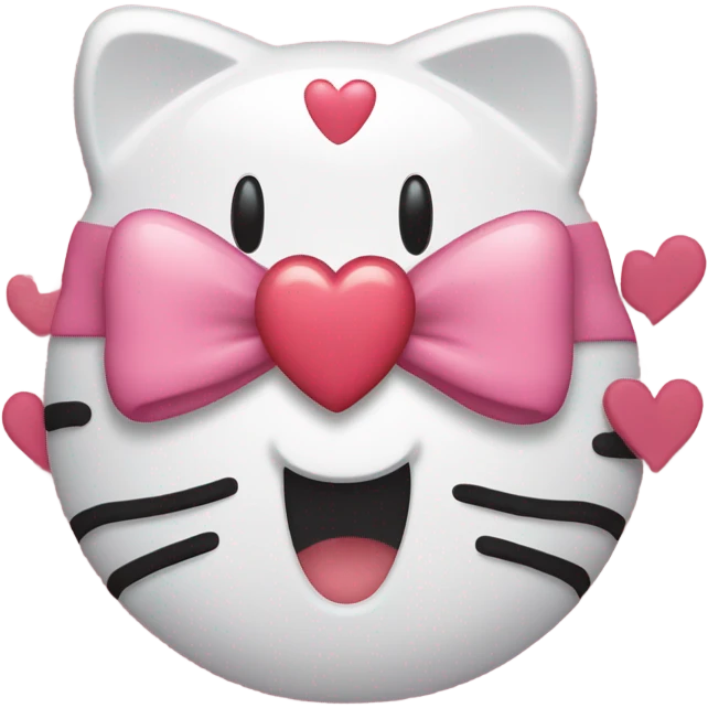 Hello kitty love emoji
