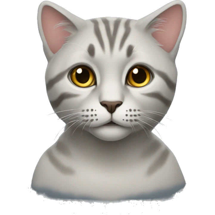 Кот серый emoji
