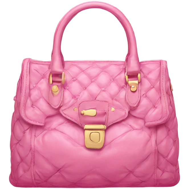 pink luxury hand bag emoji
