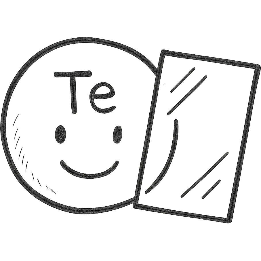 Tellurium emoji icon, representing its use in glass industry emoji