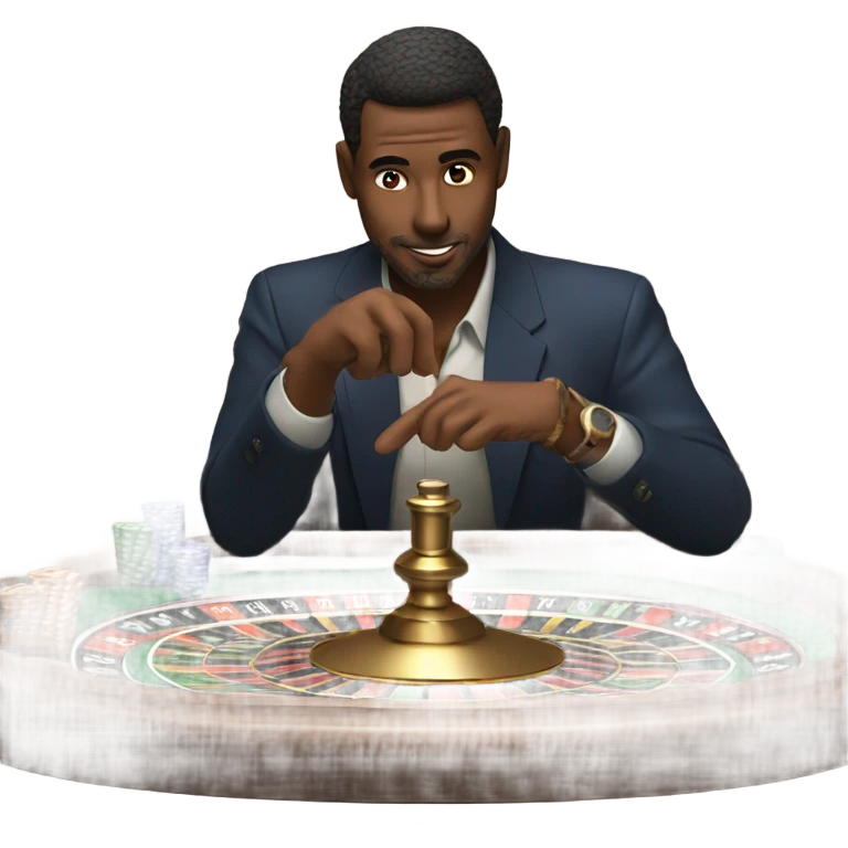 Man gambling roulette table  emoji