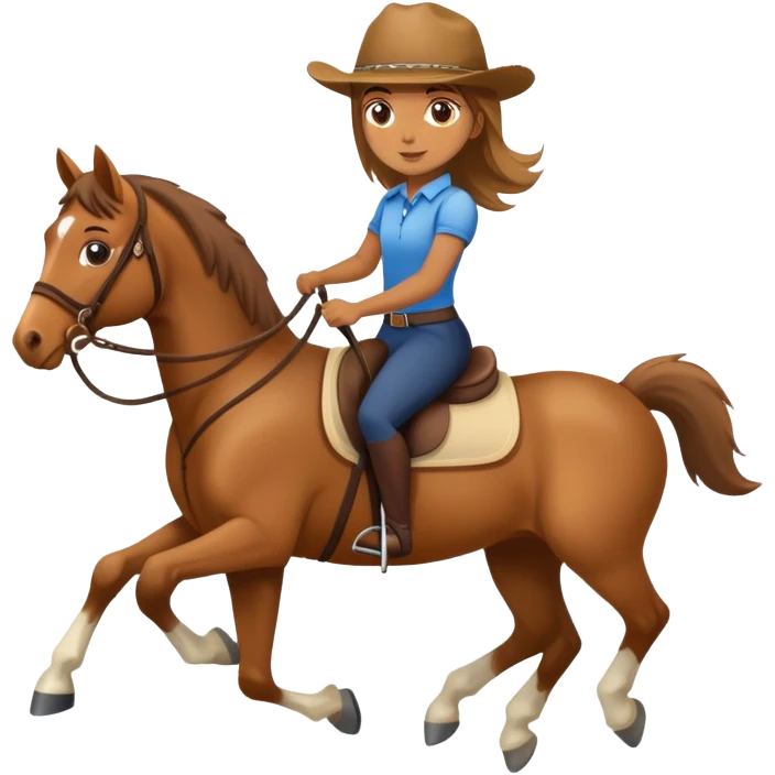 Chica montando a caballo  emoji