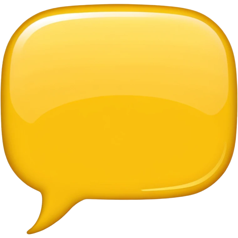 empty yellow speech bubble, no text, no face, nothing inside emoji