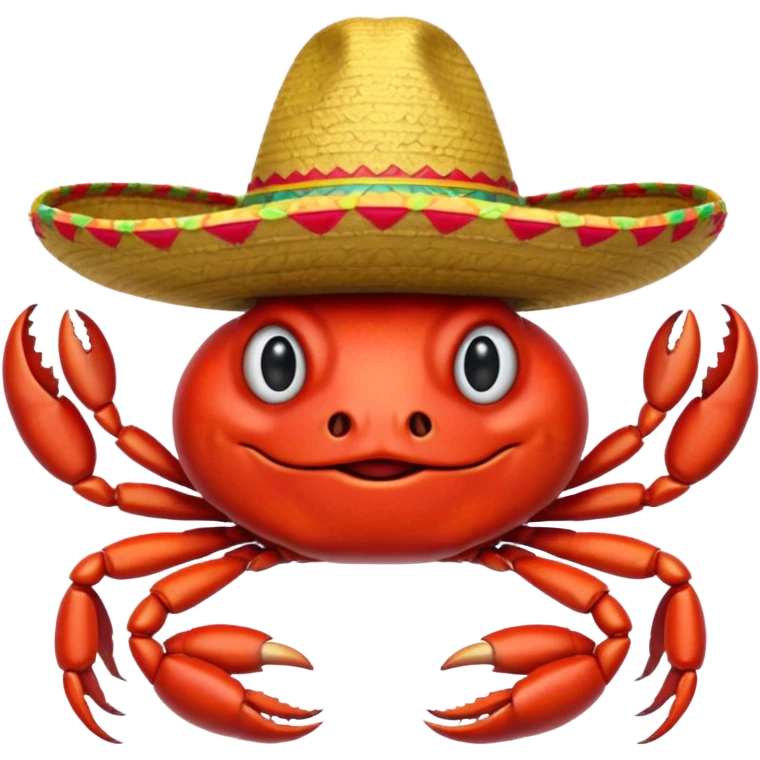 Crab wearing a sombrero emoji