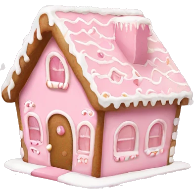 Light pink gingerbread house emoji
