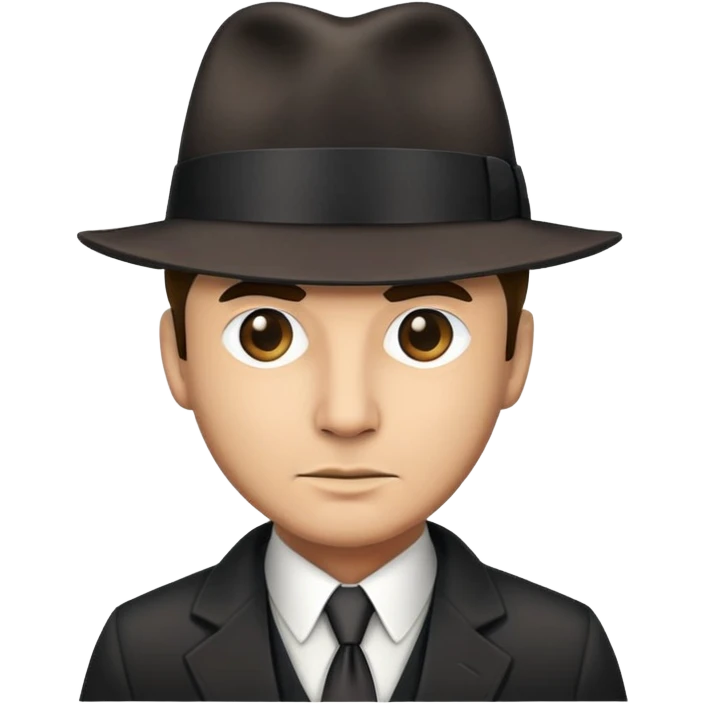 mafia man in suit with fedora hat emoji