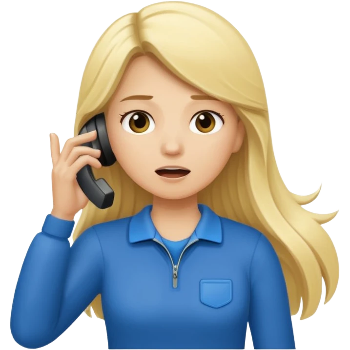 blonde cartoon girl long hair sports coach calling for a time out emoji