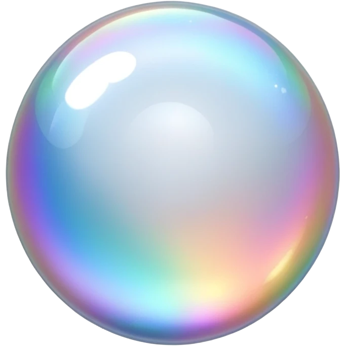 white silver sparkling shiny bubble crystal emoji