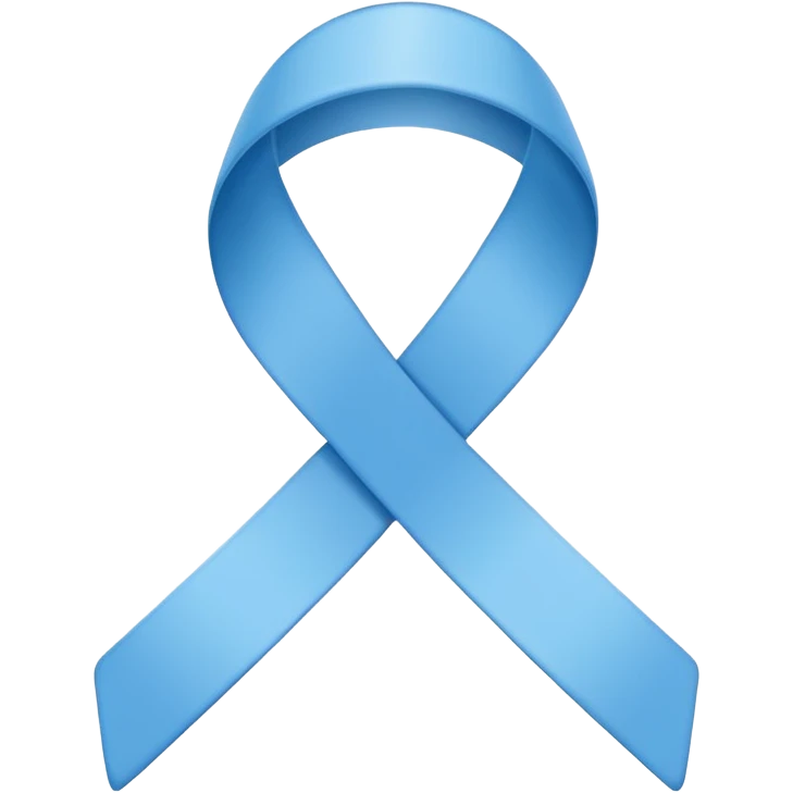 blue awareness ribbon for mental health, minimal, clean lines emoji