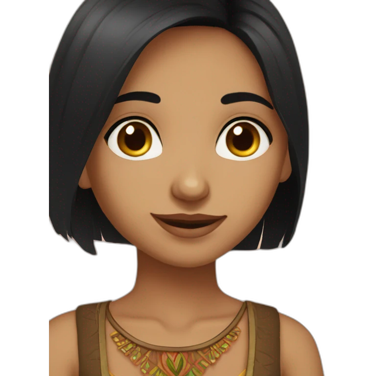 fair skin straight black hair indian girl fair skin doing potery emoji