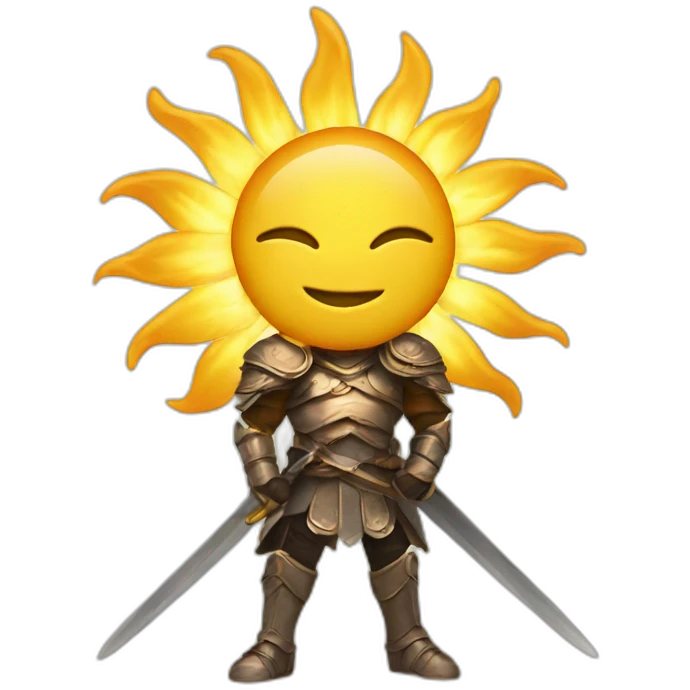 Sun-with-a-sword emoji