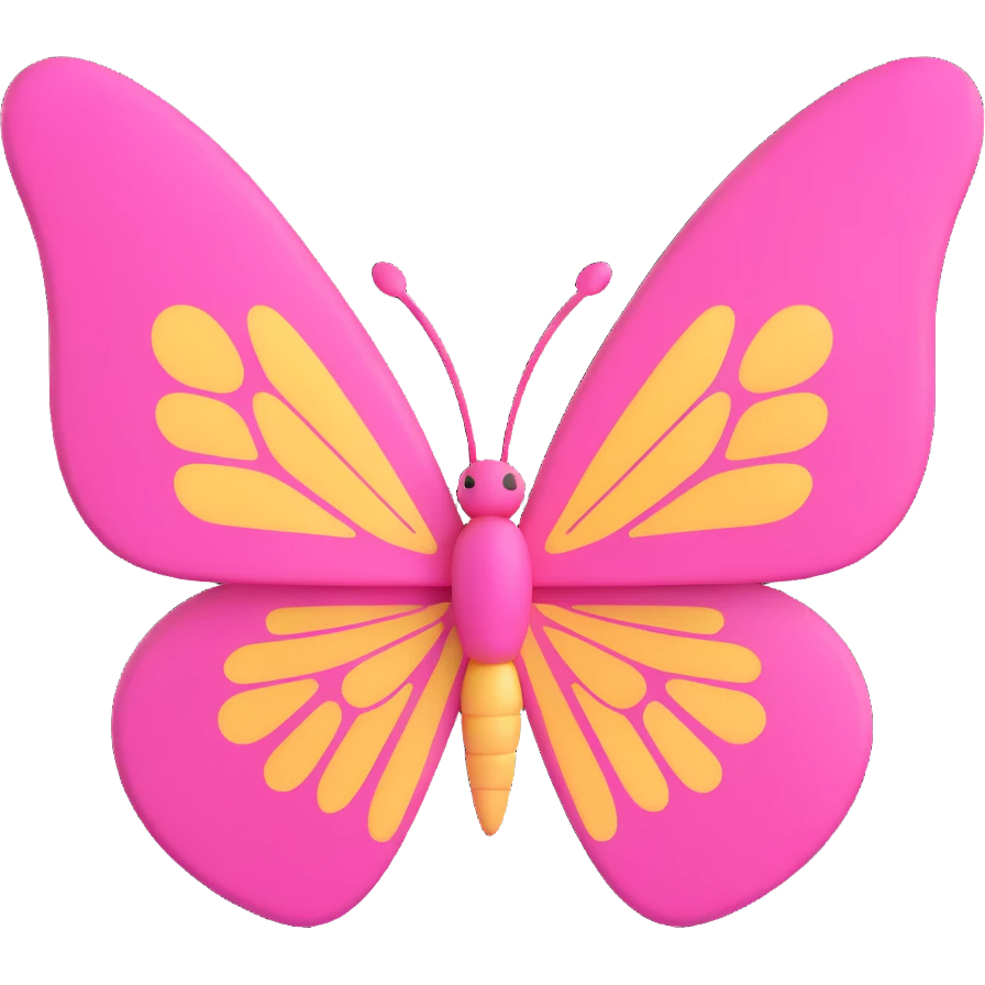 pink butterfly emoji