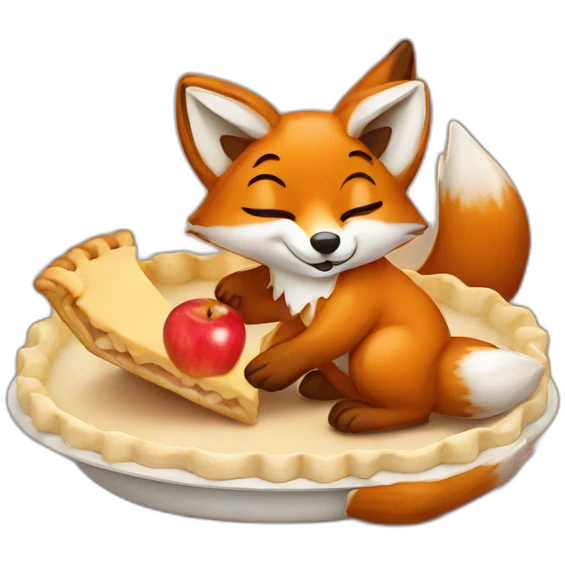 Fox making an applepie emoji