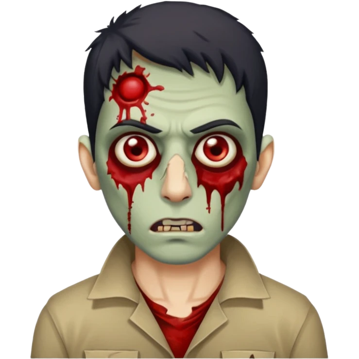 Zombie iran man face emoji