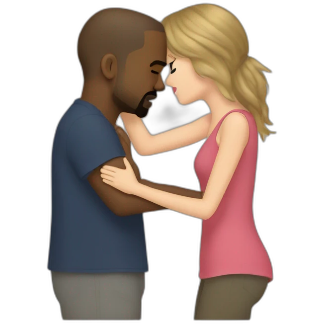 kanye west and taylor swift hug emoji