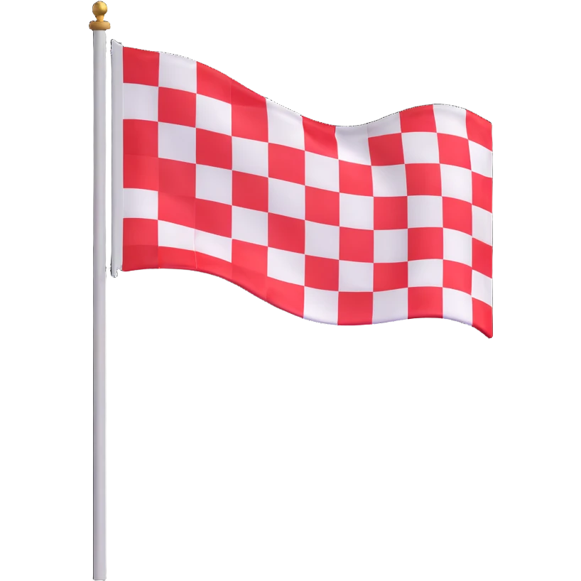 Flag of Utrecht with red and white checkered pattern emoji
